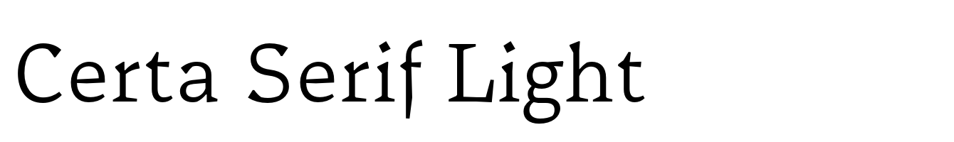 Certa Serif Light